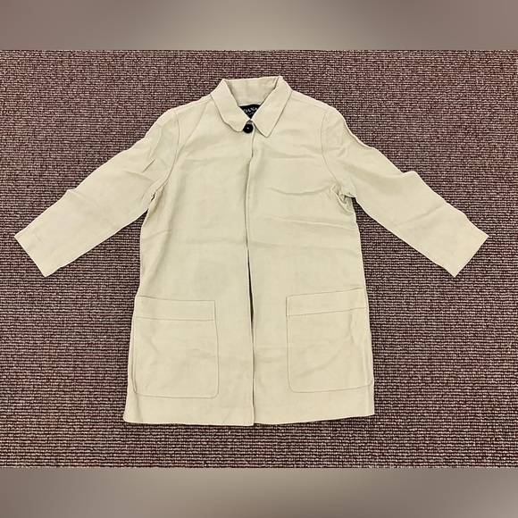 Women’s 10 Linen Blend Open Front Dana Buchman Linen Blend Coat - Picture 2 of 8